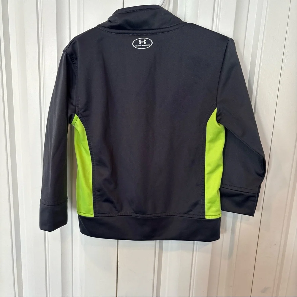 Under Armour Gray And Green Zip Up Jacket Size‎ 3T
